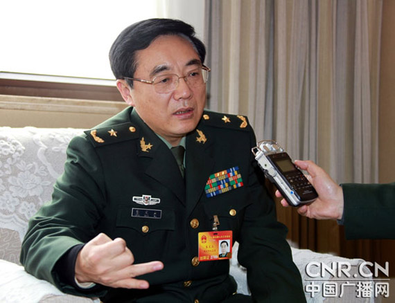 濟南軍區裝備部部長朱文玉圖片來源:中廣網陶宏祥攝